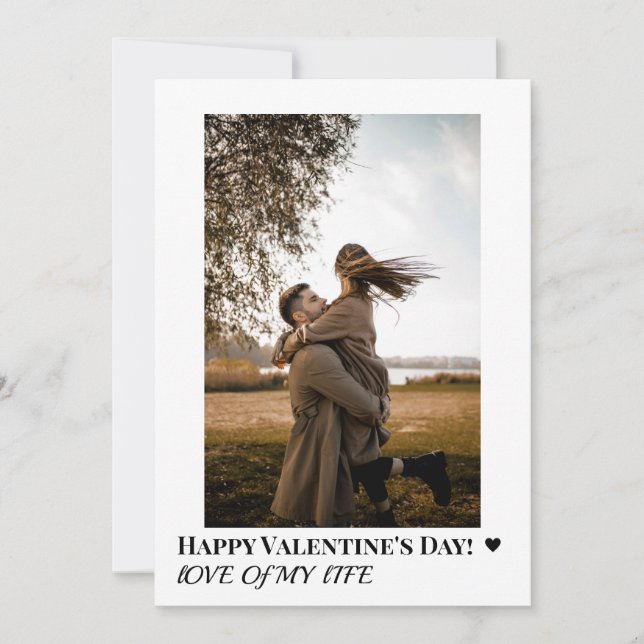 Love Photo Happy Valentine's Day Holiday Card (Front)