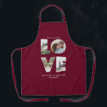 Love photo simple modern personalised burgundy apron<br><div class="desc">Love 4 photo simple modern burgundy,  cherry red personalised anniversary,  wedding,  birthday or Christmas gift apron for the one you love.</div>