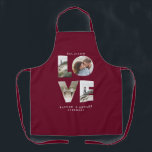 Love photo simple modern personalised burgundy apron<br><div class="desc">Love 4 photo simple modern burgundy,  cherry red personalised anniversary,  wedding,  birthday or Christmas gift apron for the one you love.</div>