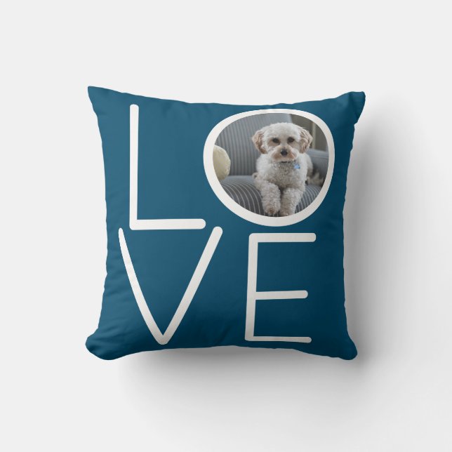 Love Photo Template Personalized Throw Pillow (Front)