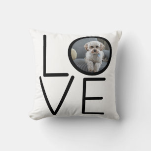 Love Photo Template Personalized Throw Pillow