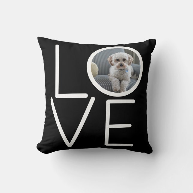 Love Photo Template Personalized Throw Pillow (Front)