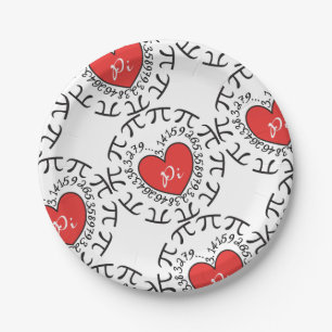 Love Pi 3.14 Paper Plate