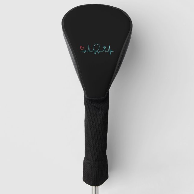 Love Pickleball  Golf Head Cover (Front)