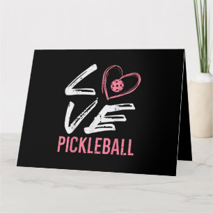 Love Pickleball Heart Pickle Ball Women Girls Kids Card