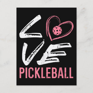 Love Pickleball Heart Pickle Ball Women Girls Kids Enclosure Card