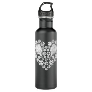 Love Pickleball Heart Valentine's Day Gift for Her 710 Ml Water Bottle