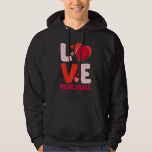 Love Pickleball Heart Valentines For Player Kids G Hoodie