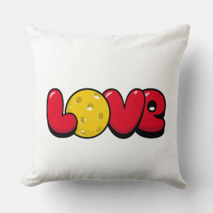Love Pickleball Throw Pillow