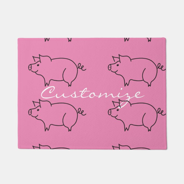 Love Pig Animal Thunder_Cove Doormat (Front)