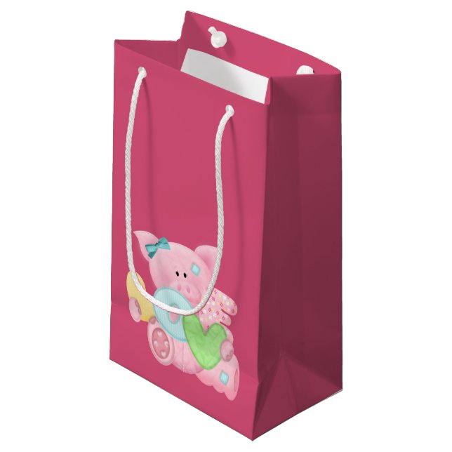 Love Pig Gift Bag (Front Angled)
