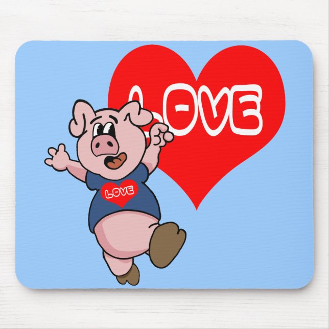 Love Piggy Mouse Pad (Front)