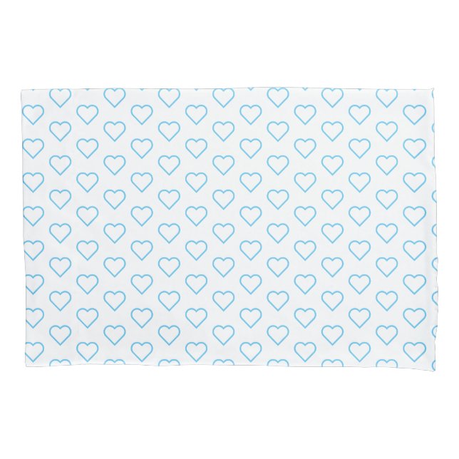 Love Pillow Case with Hearts - Choose Colours (Front)