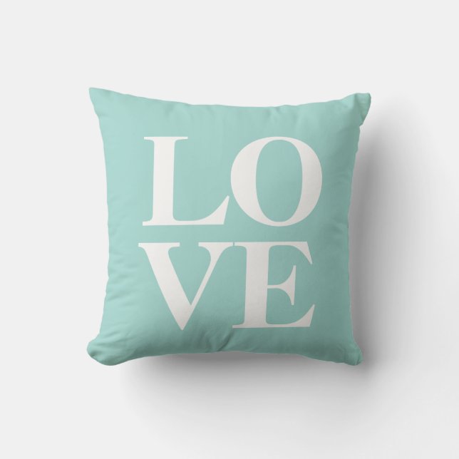 Love Pillow | Mint Green (Front)