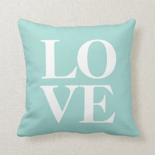 Love Pillow   Mint Green