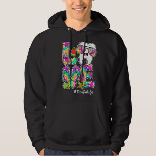 Love Pineapple Stethoscope Tie Dye Dental Life Sum Hoodie