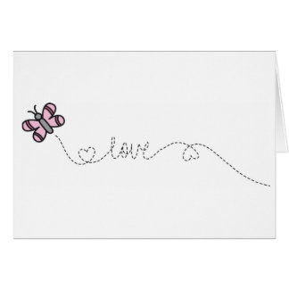 love pink butterfly