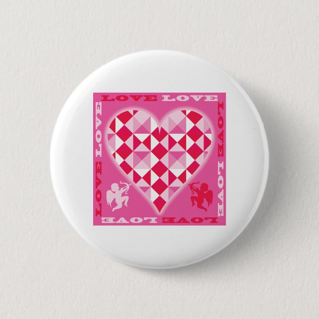 Love (Pink Diamond) 2 Inch Round Button (Front)