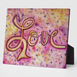 Love Pink Glamourous Painting Poem Plaque