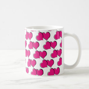 Love pink hearts mug