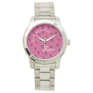 ❤️LOVE PINK HEARTS WATCH