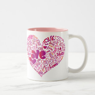 Love pink passion valentines mug