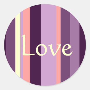 Love Pink Purple Envelope Seal Wedding Sticker