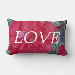 lOVE Pink Red Rose inspiration pillow