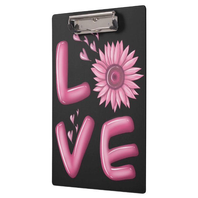 Love Pink Sunflower   Clipboard (Left)
