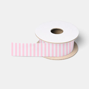Love Pink & White Stripes Celebration Party Ribbon Satin Ribbon