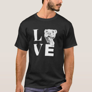Love Pit Bulls - Designer PitBull Hoodie T-Shirt