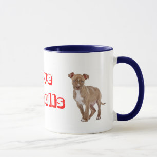 Love Pitbull Puppy Dog Coffee Cup Mug
