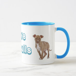 Love Pitbull Puppy Dog Coffee Cup Mug
