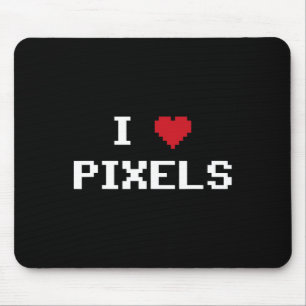 Love Pixels C64 Fans Heart Gaming Shirt Funny Vide Mouse Pad