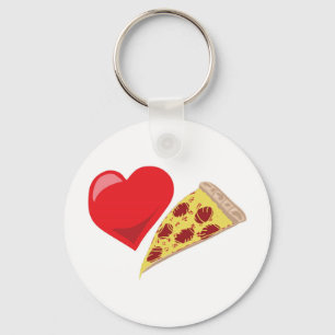 Love Pizza! Customizable: Keychain