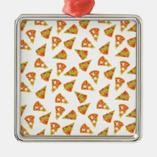 Love Pizza Metal Ornament