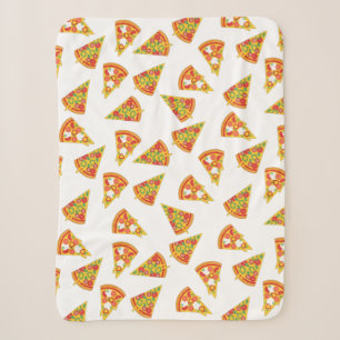 Love Pizza Sherpa Blanket