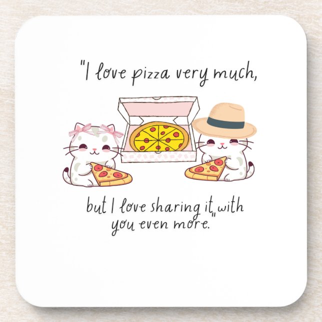 LOVE PIZZA VERY MUCH, CATS COASTER (Front)