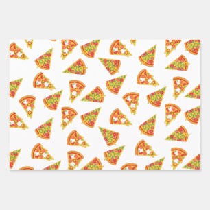 Love Pizza Wrapping Paper Sheet