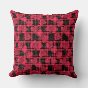Love plaid throw pillow