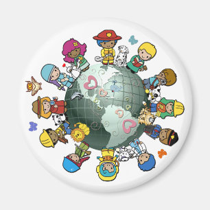 Love Planet Earth: Unite for Peace Magnet