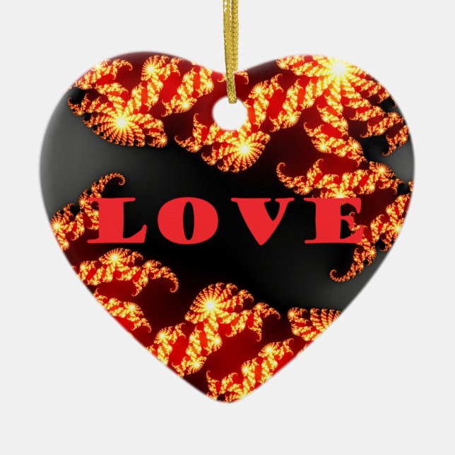 Love.png Ceramic Ornament (Front)