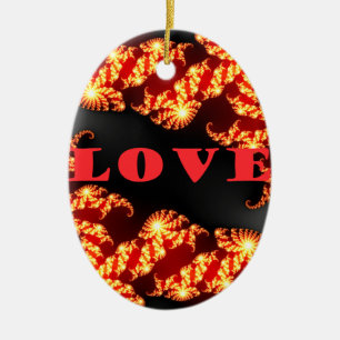 Love.png Ceramic Ornament