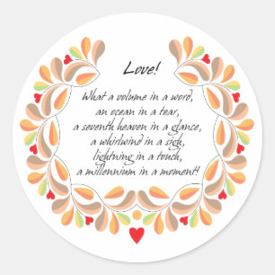Love Poem autocollant