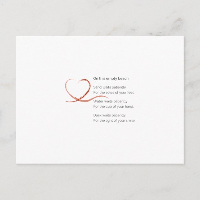 Love Poem postcard (Front)