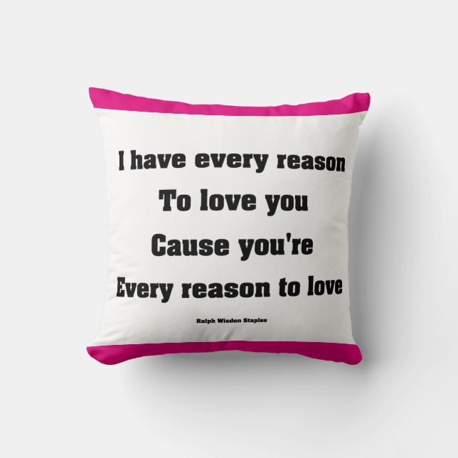 love poem throw pillow (Front)