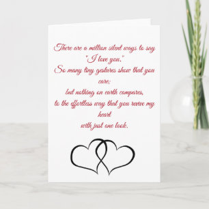 Love poem Valentines journée / carte occasion spéc