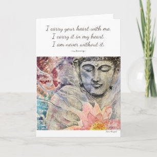 Love Poetry Bouddha Aquarelle Carte de voeux