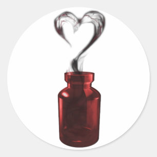 love poison classic round sticker