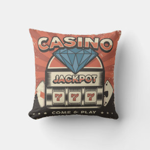 love POKER Jackpot Throw Pillow